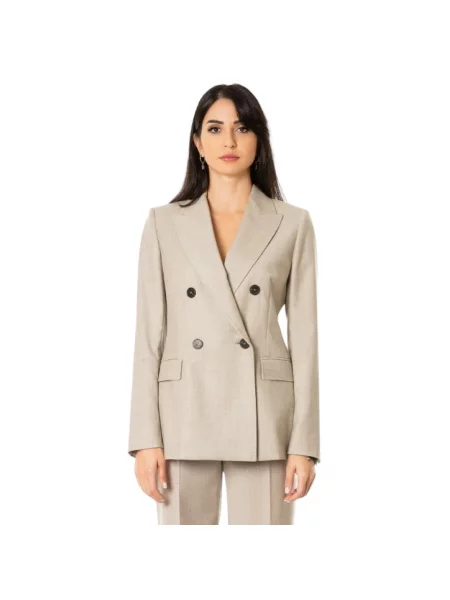 Marynarka Max Mara Studio dwurzędowa szara