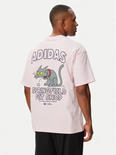 Adidas Tricou Snowball Graphic deschis Oversize roz