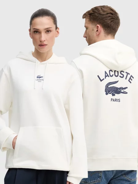 Lacoste Bluza Z Nadrukiem biała