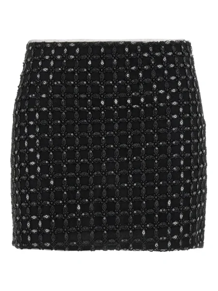 Mała mały spódnica mini Rotate Birger Christensen z cekinami czarna