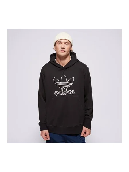 Суичър с качулка Adidas Originals с качулка с апликация черно