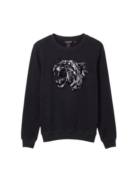 Bluza Antony Morato z nadrukiem w tygrysie prążki czarna