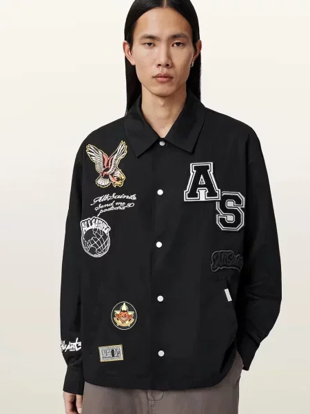 AllSaints Geacă SOUNDMAN COACH negru