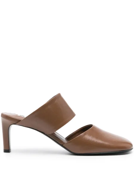 Papuci tip mules Jil Sander maro