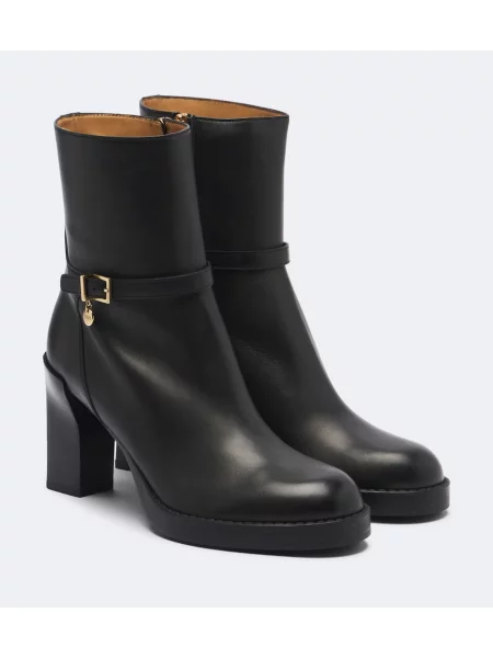Cizme scurte Tod's din piele negru