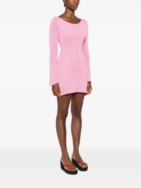 Rochie mini Asta Resort cu paiete roz
