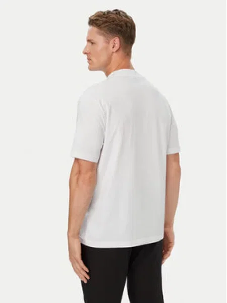 BOSS Green tričko pánske s elastanom Tee Collar biela