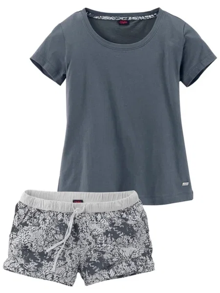 BUFFALO Pantaloni scurți deschis / albastru porumbel gri