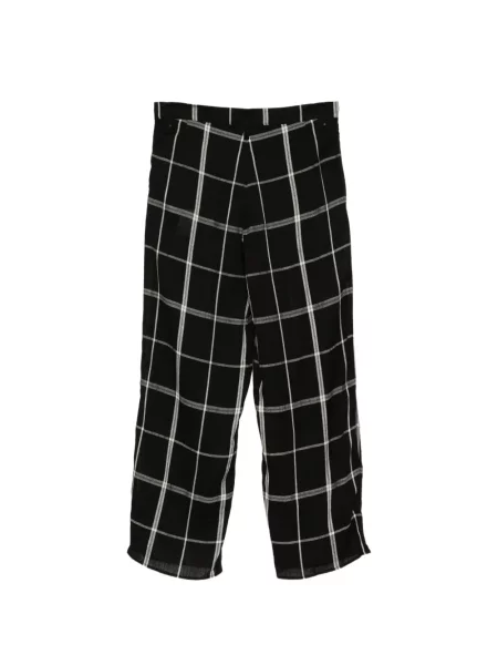 Pantaloni Limi Feu în carouri negru
