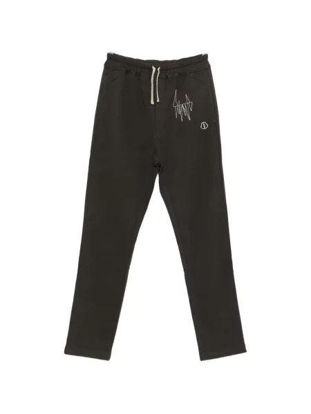 Pantaloni Moncler + Rick Owens cu broderie maro