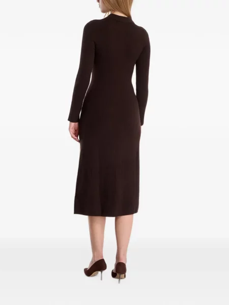 Lung rochie midi Gant tricotate maro