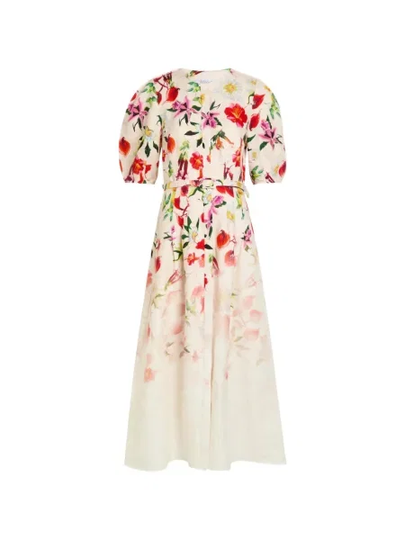 Rochie tip cămașă Gabriela Hearst cu model floral cu imagine