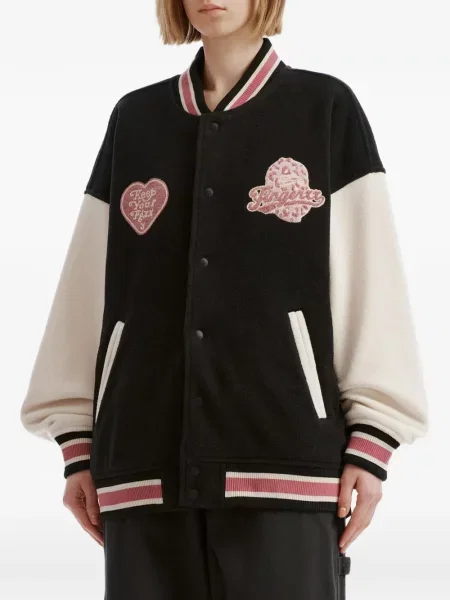 Geacă Fingercroxx din fleece negru