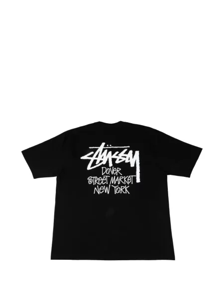 Скейт & стрийт тениска Stüssy с принт черно