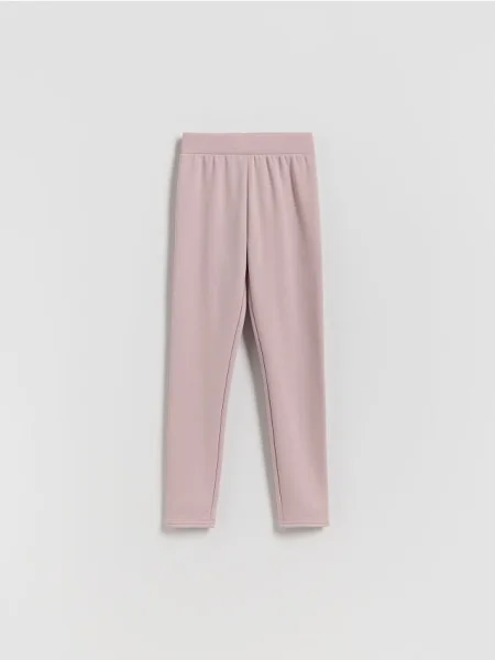 Reserved Ocieplane legginsy fioletowy