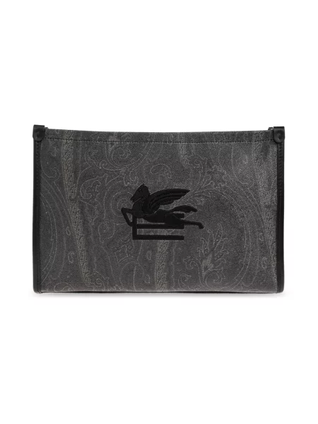 Torba Etro z wzorem paisley żakardowa szara