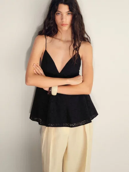 Топ MANGO чорний