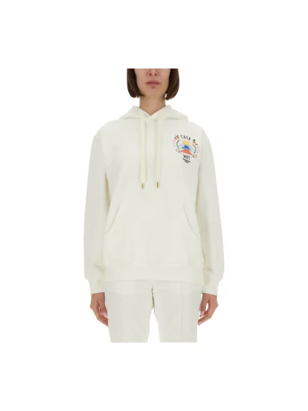 Bluza z kapturem Casablanca z kapturem z nadrukiem beżowa