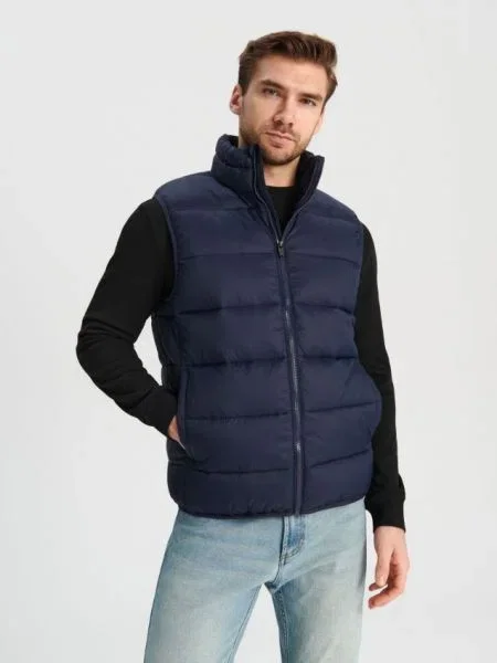 Sinsay Prošívaná vesta námořnická modrá