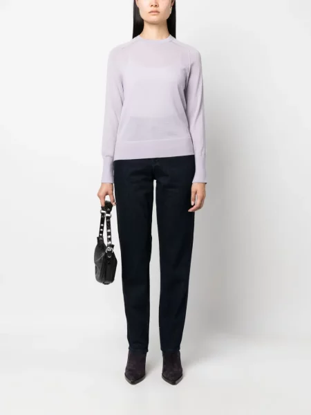 Vilnonis megztinis Calvin Klein violetinė
