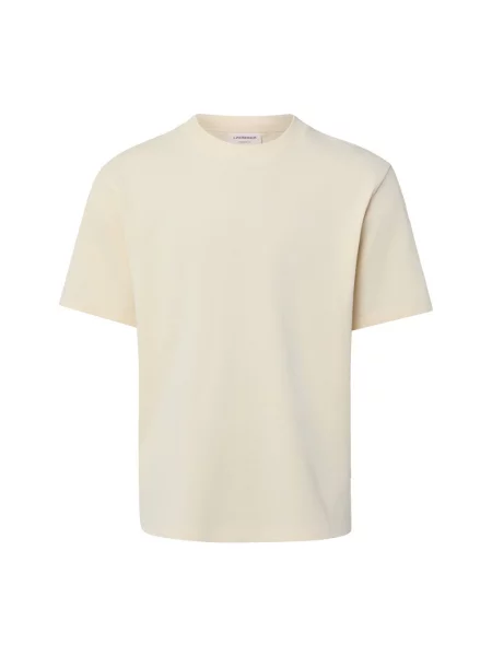Oversized t-shirt z czystej bawełny Lindbergh beżowa