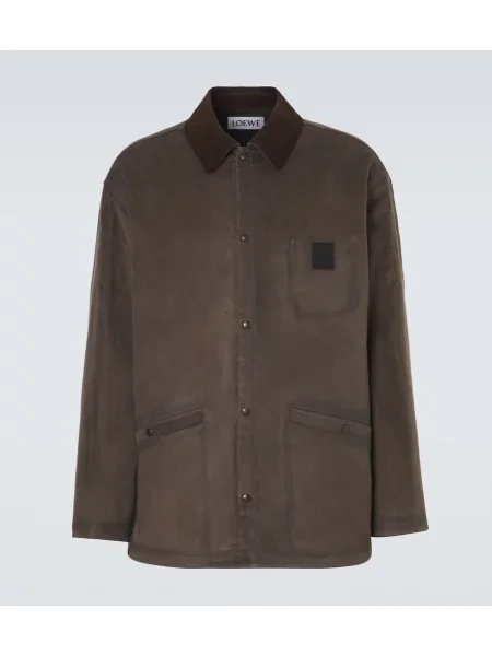 Велурено яке Loewe кафяво