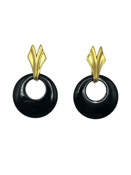 Cercei Jennifer Gibson Jewellery negru