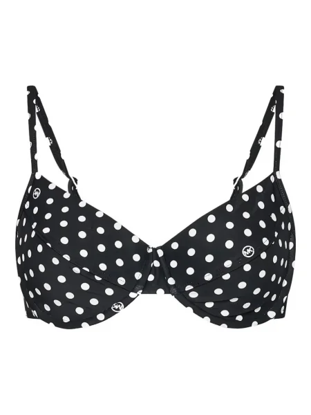 Haftowany bikini Michael Michael Kors o krotszym kroju chunky czarny