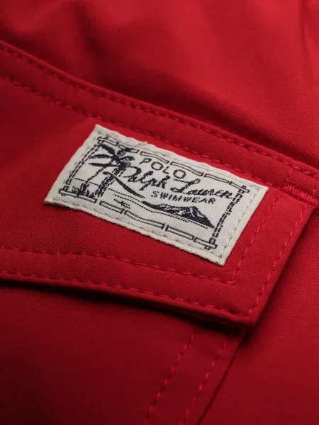 Spodní díl plavek Polo Ralph Lauren s výšivkou červený
