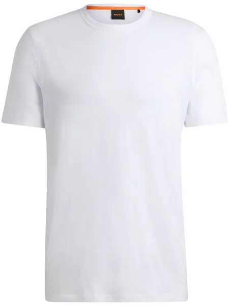 Tricou Boss cu autograf alb