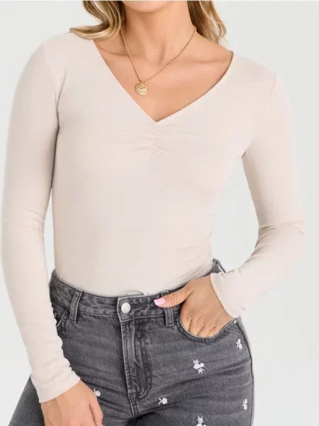 Віскозне боді нюдовий