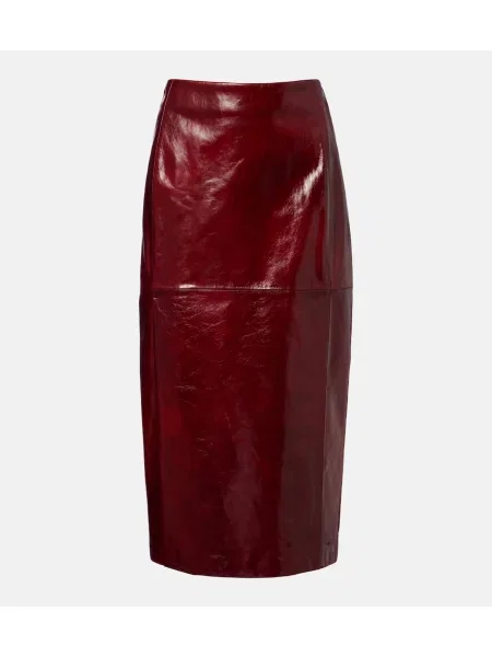 Fustă din piele Sportmax roșu