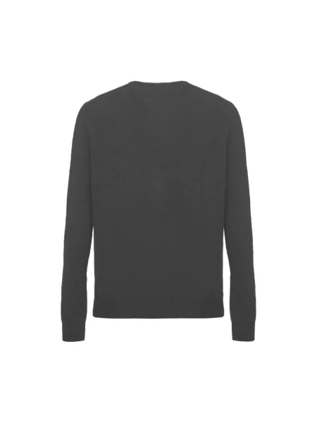 Sweter Malo z kaszmiru w kratę szary