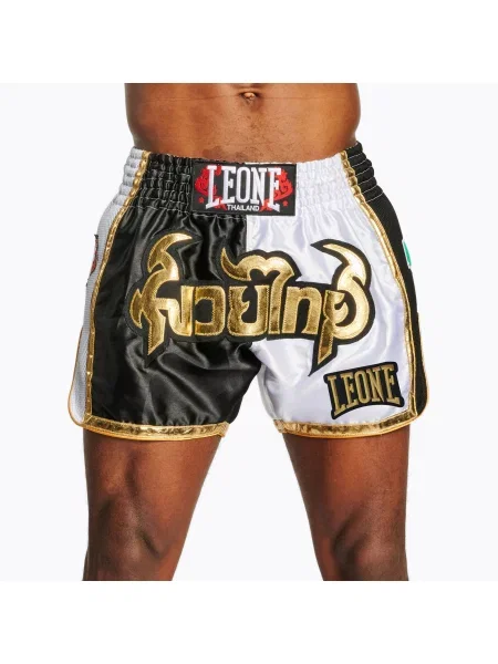 Fitness šortky LEONE Siam Thai black/white bílé