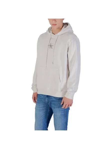 Geacă de blugi Calvin Klein Jeans casual din material terry bej