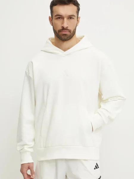 Суичър с качулка Adidas с качулка бежово