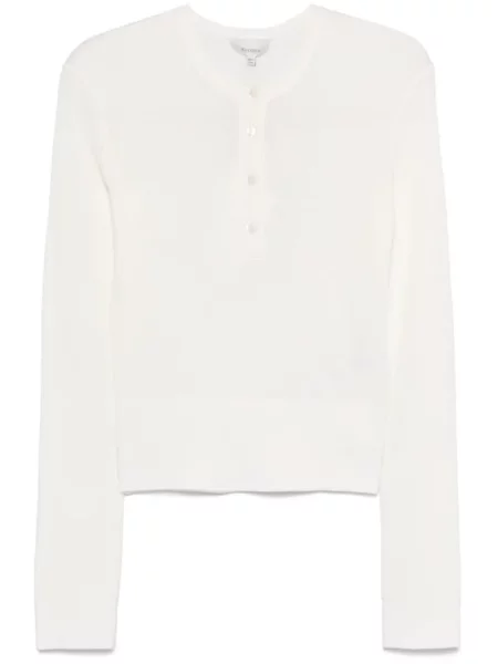 Top Jw Anderson cu guler henley alb