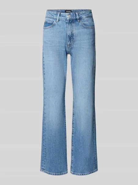 Jeansy o kroju slim fit bootcut z mieszanka bawełny model PARKWAY-STR' Boss niebieskie