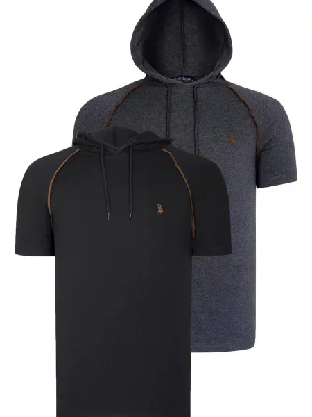 Tricou Dewberry cu glugă negru