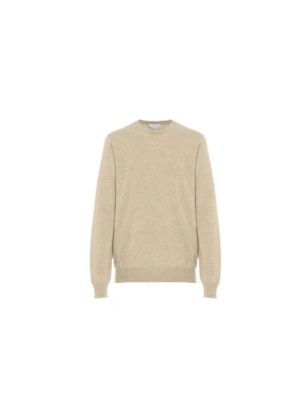 Sweter Malo z okrągłym dekoltem brązowy