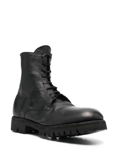 Cizme scurte Guidi din dantelă negru