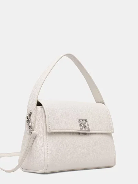 Calvin Klein geantă crossbody pentru femei cu imitație de piele alb