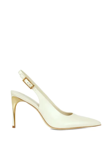 Pantofi cu toc Potamy slingback alb