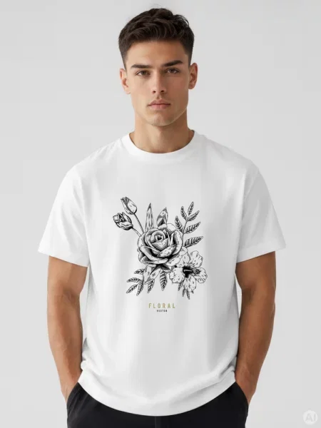 T-shirt oversize z nadrukiem Dstreet biały