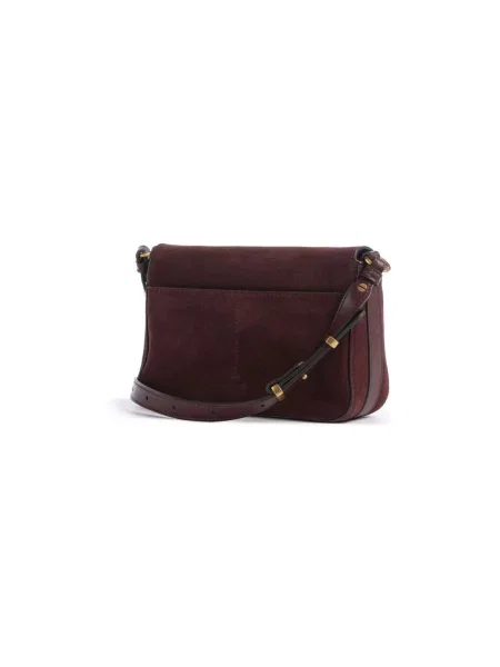 Semišová crossbody kabelka Pinko červená