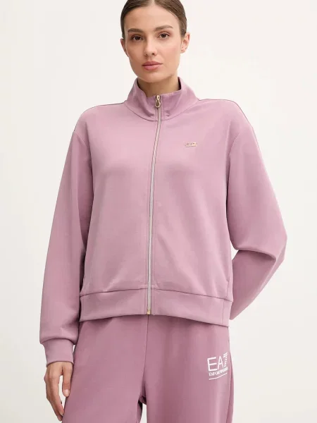 Emporio Armani bluza gładka różowy