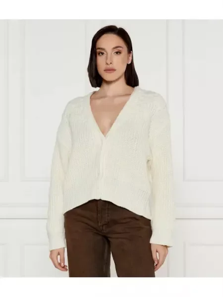 Liu Jo Cardigan | Relaxed fit cu adaos de lână alb