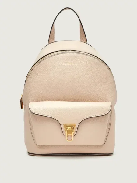 Coccinelle De piele rucsac Beat bej
