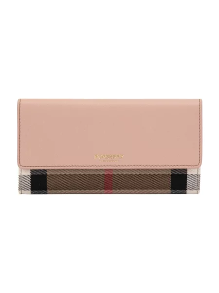 Portfel Burberry skórzany różowy