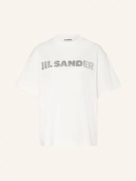 Jil Sander Oversized Tričko / stříbrná bílá